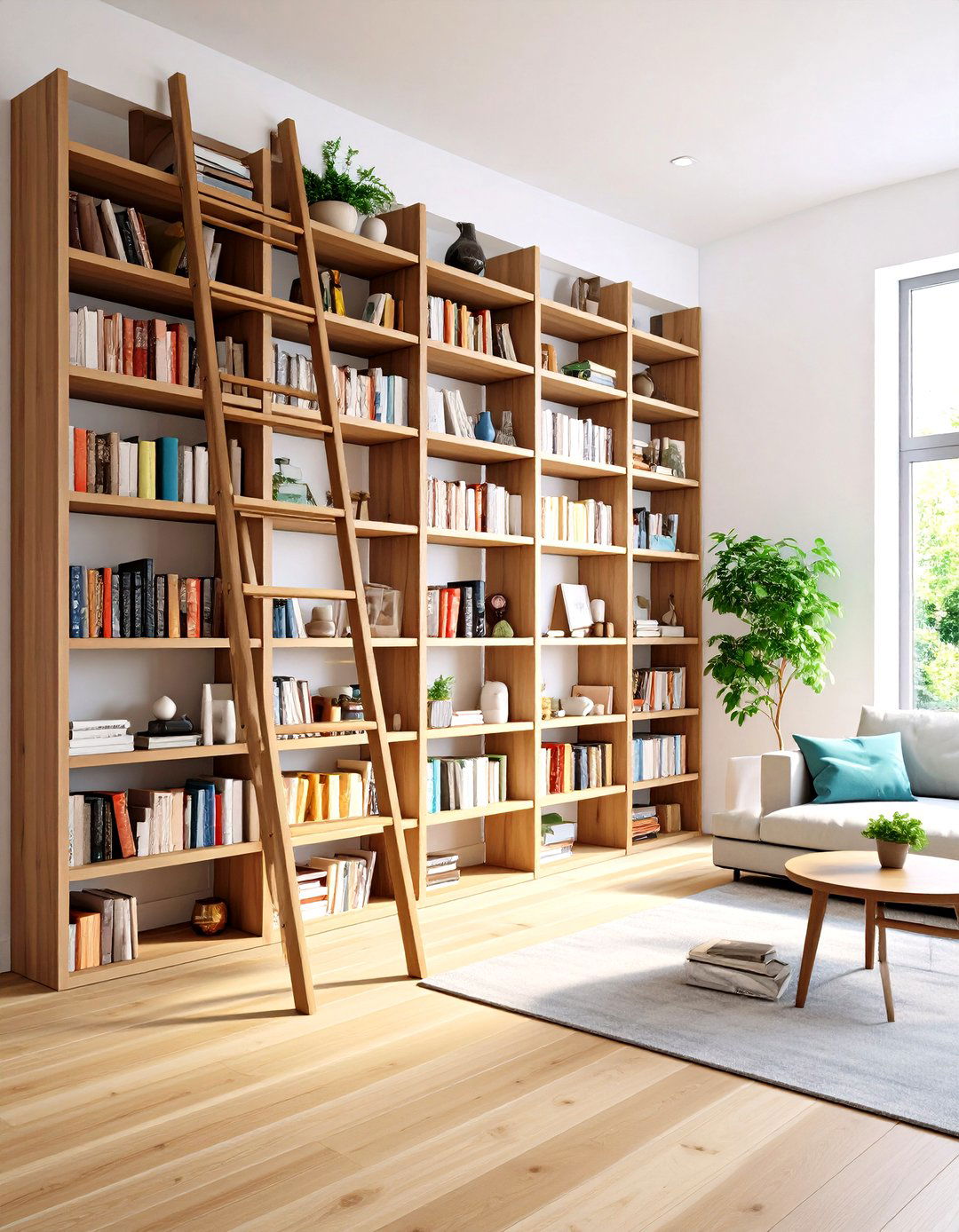 Floor to Ceiling Bookshelves Living Room - 30 living room high ceiling wall decor ideas