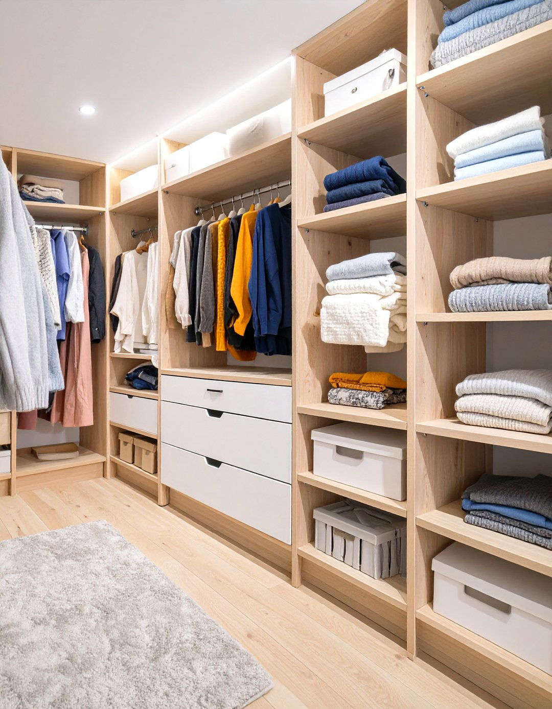 Floor to Ceiling Closet Shelving - 30 small walk in closet design ideas