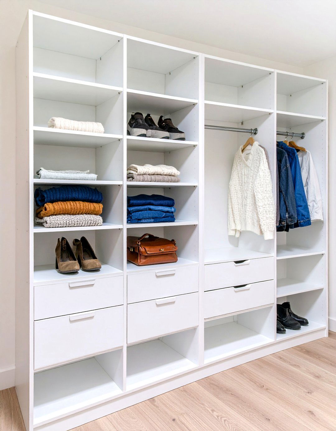 Floor to Ceiling Cubby Closet - 30 diy closet ideas