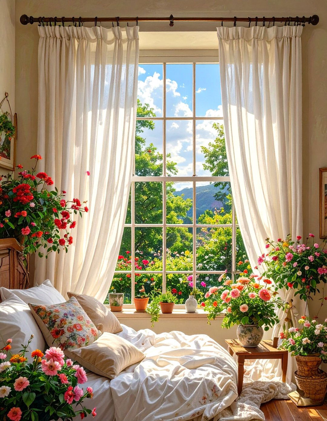 Floor to Ceiling Curtains to Add Height - 30 small room decor ideas