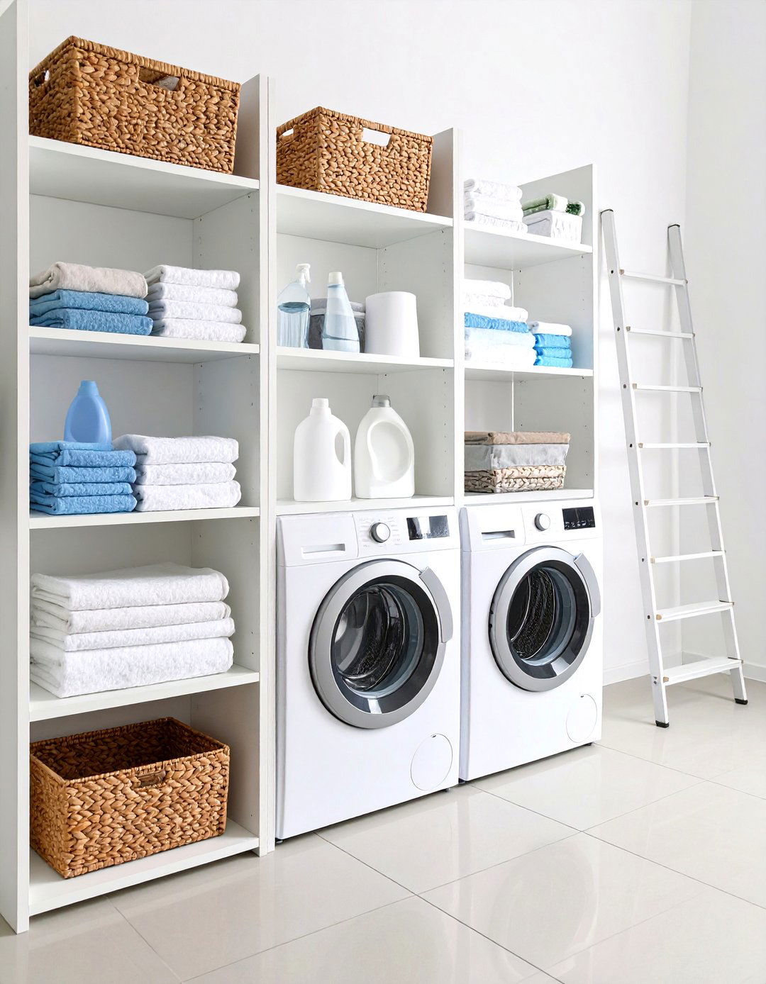 Floor to Ceiling Laundry Room Shelves - 30 laundry room shelves ideas