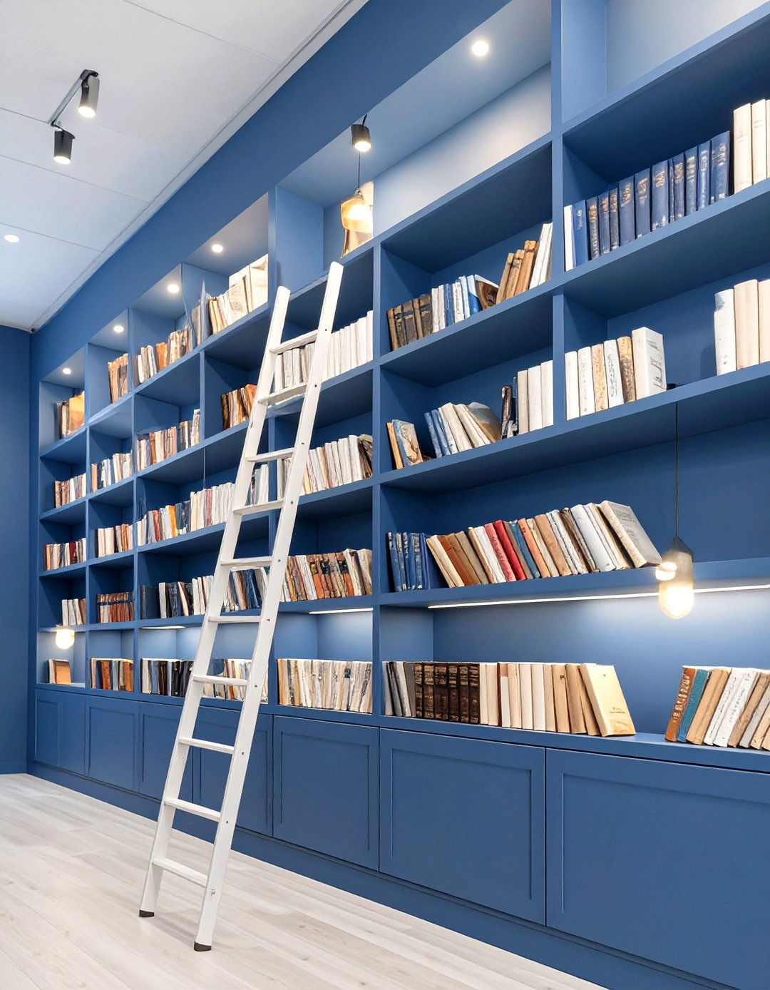 Floor to Ceiling Library Wall - 30 office shelving ideas