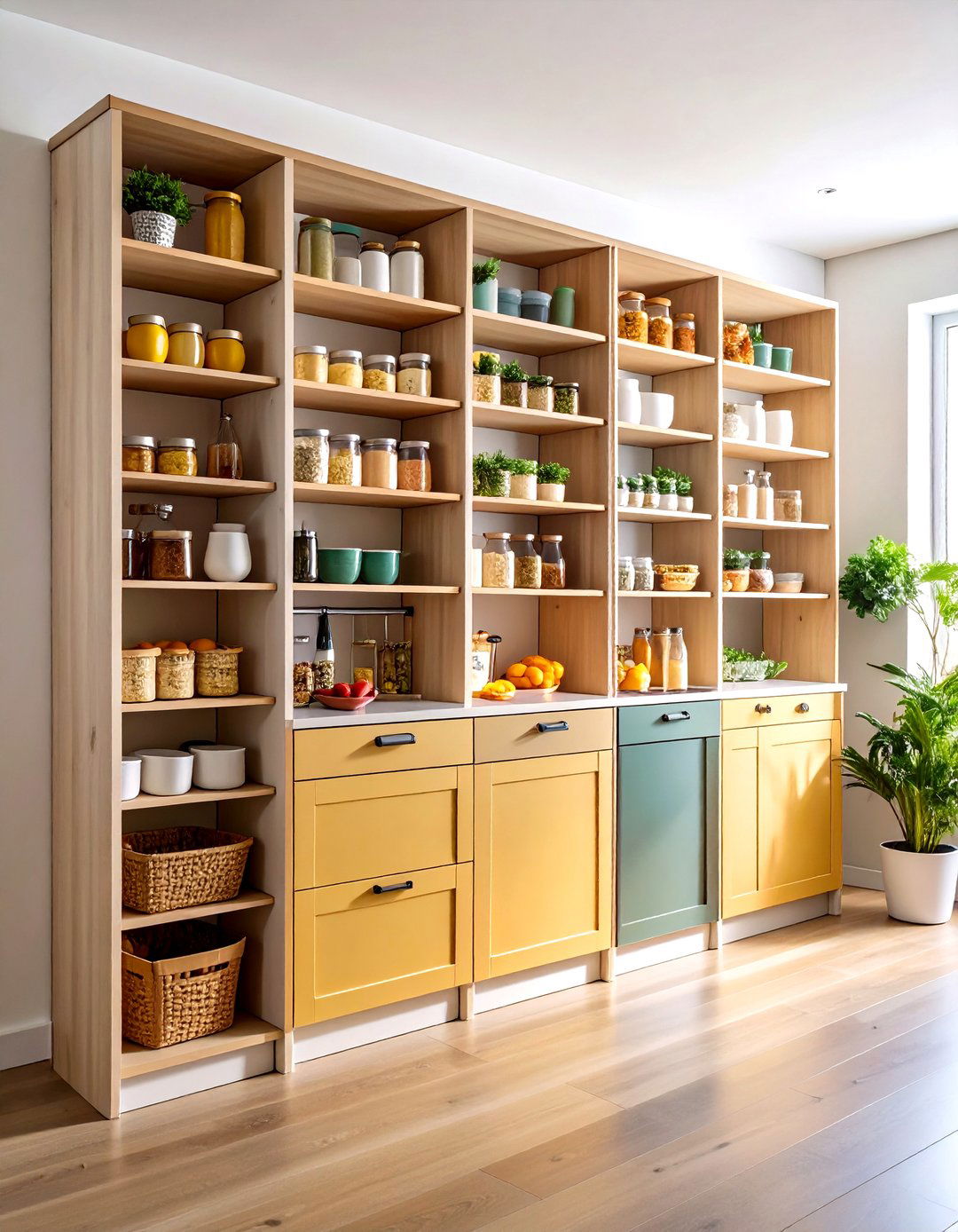 Floor to Ceiling Pantry Cabinet - 30 kitchen cabinet storage ideas