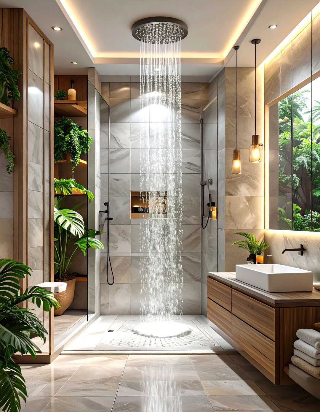 Floor to Ceiling Shower Tile - 30 small shower tile ideas