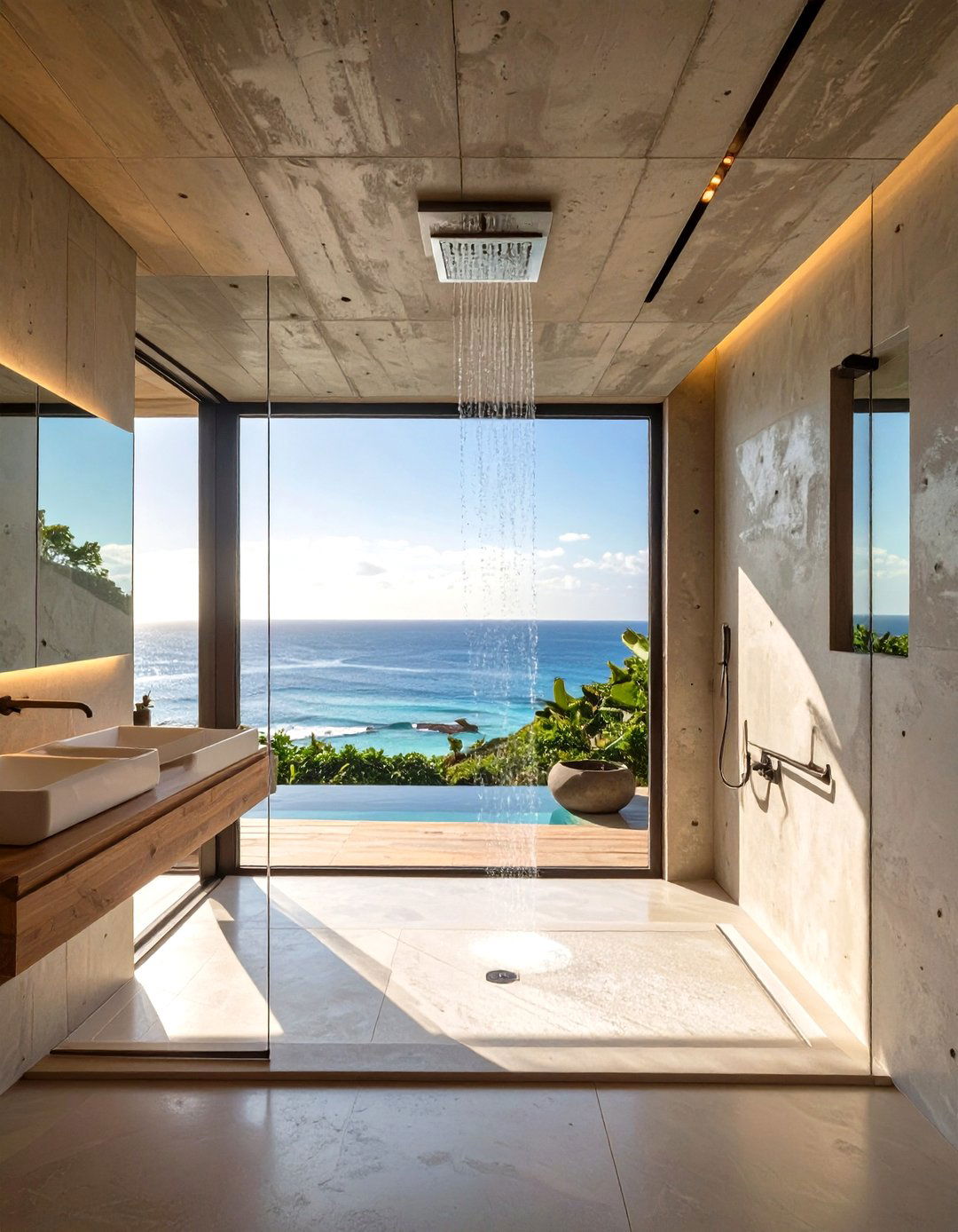 Floor to Ceiling Shower Window - 30 shower window ideas