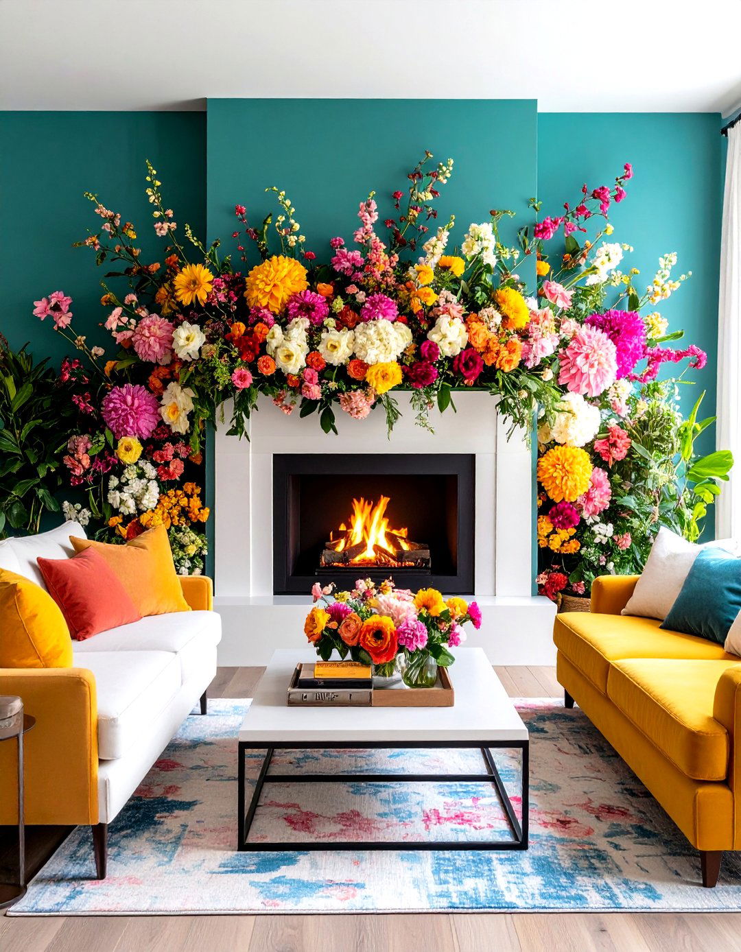 Floor to Ceiling Stone Veneer Wall - 30 fireplace accent wall ideas