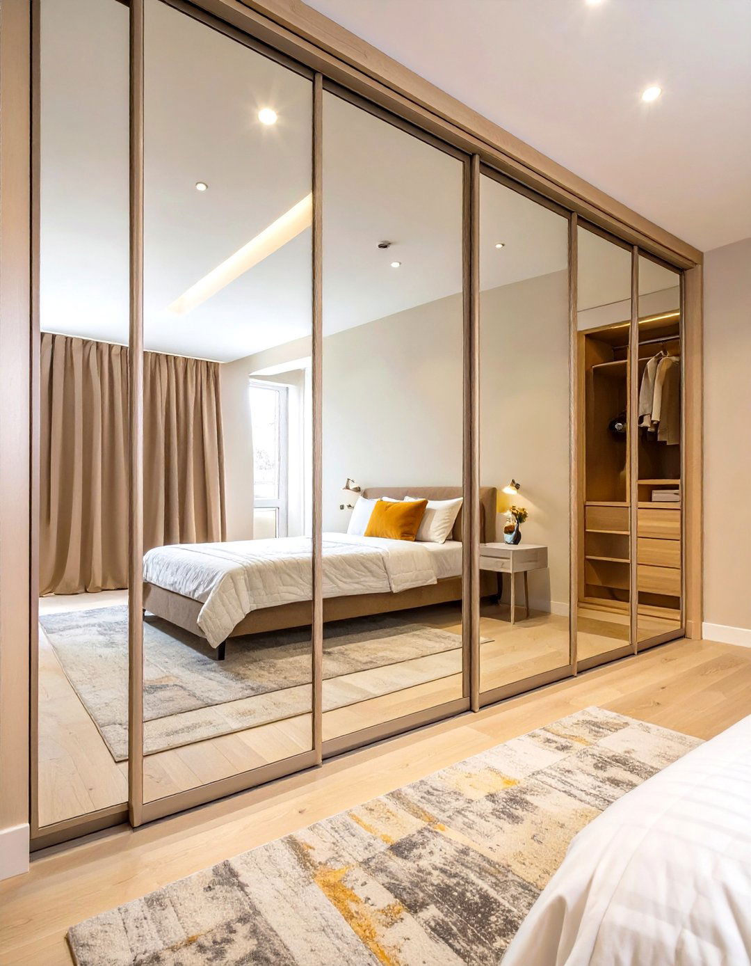 Floor to Ceiling Wardrobes - 30 small master bedroom ideas