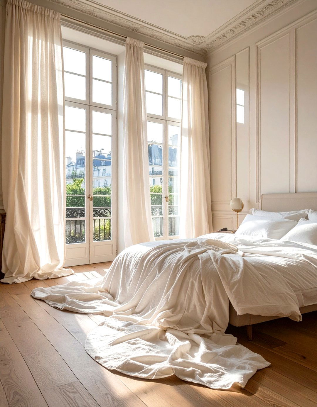 Floor to Ceiling Windows and Drapes - 30 what is parisian interior design ideas