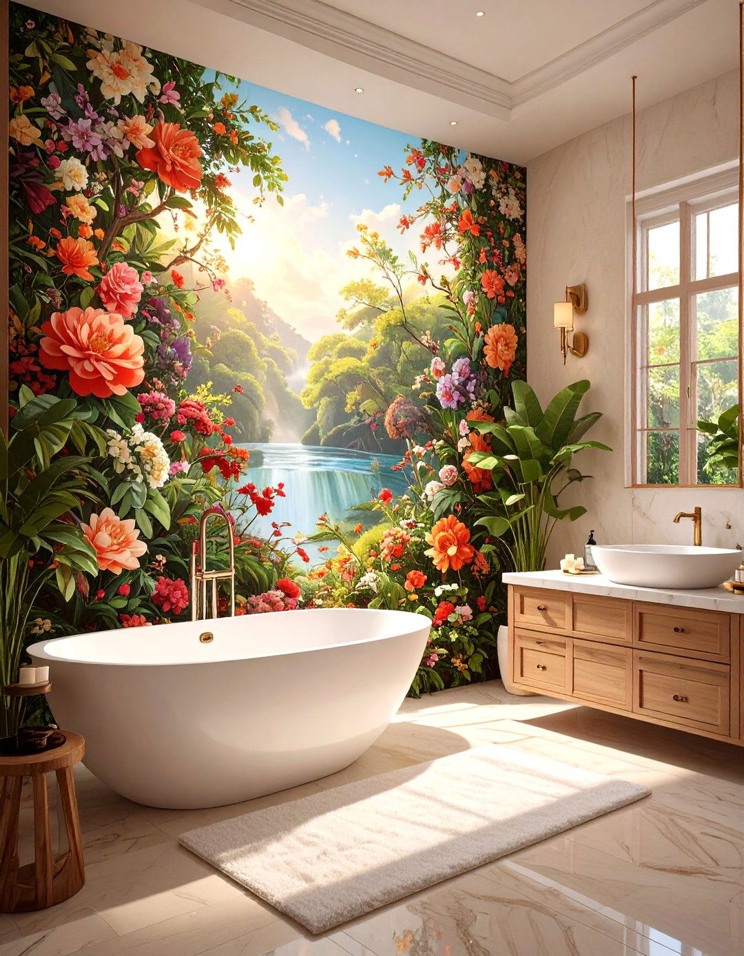 Floral Print Bathroom Wall Panels - 30 bathroom wall panels ideas