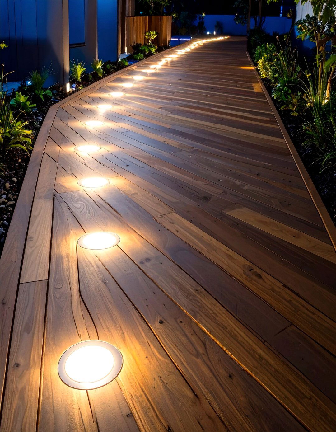 Flush Mounted Deck Floor Lights - 30 deck lighting ideas
