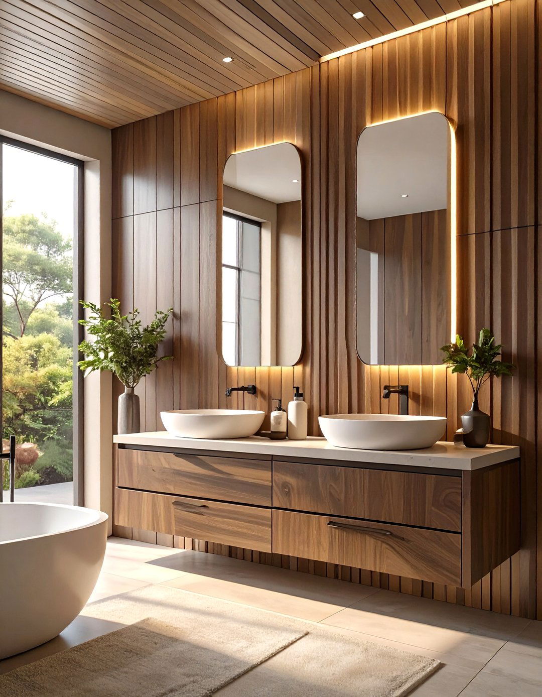 Fluted Bathroom Wall Paneling - 30 bathroom wall paneling ideas
