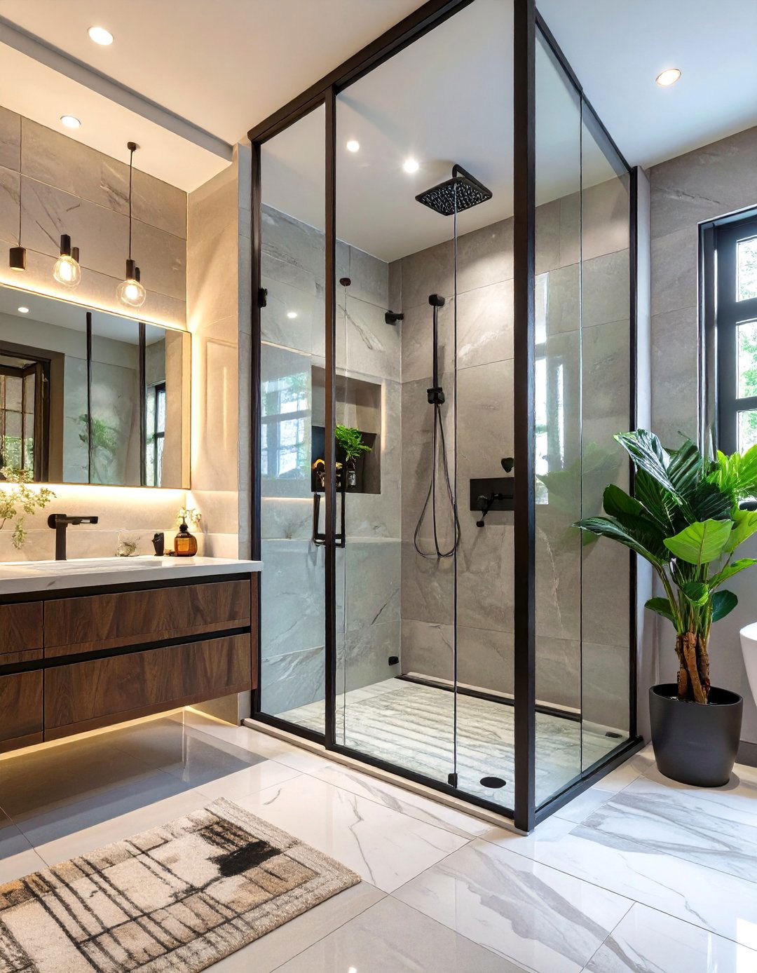 Fluted Glass Panel Bathroom Walls - 30 bathroom wall ideas