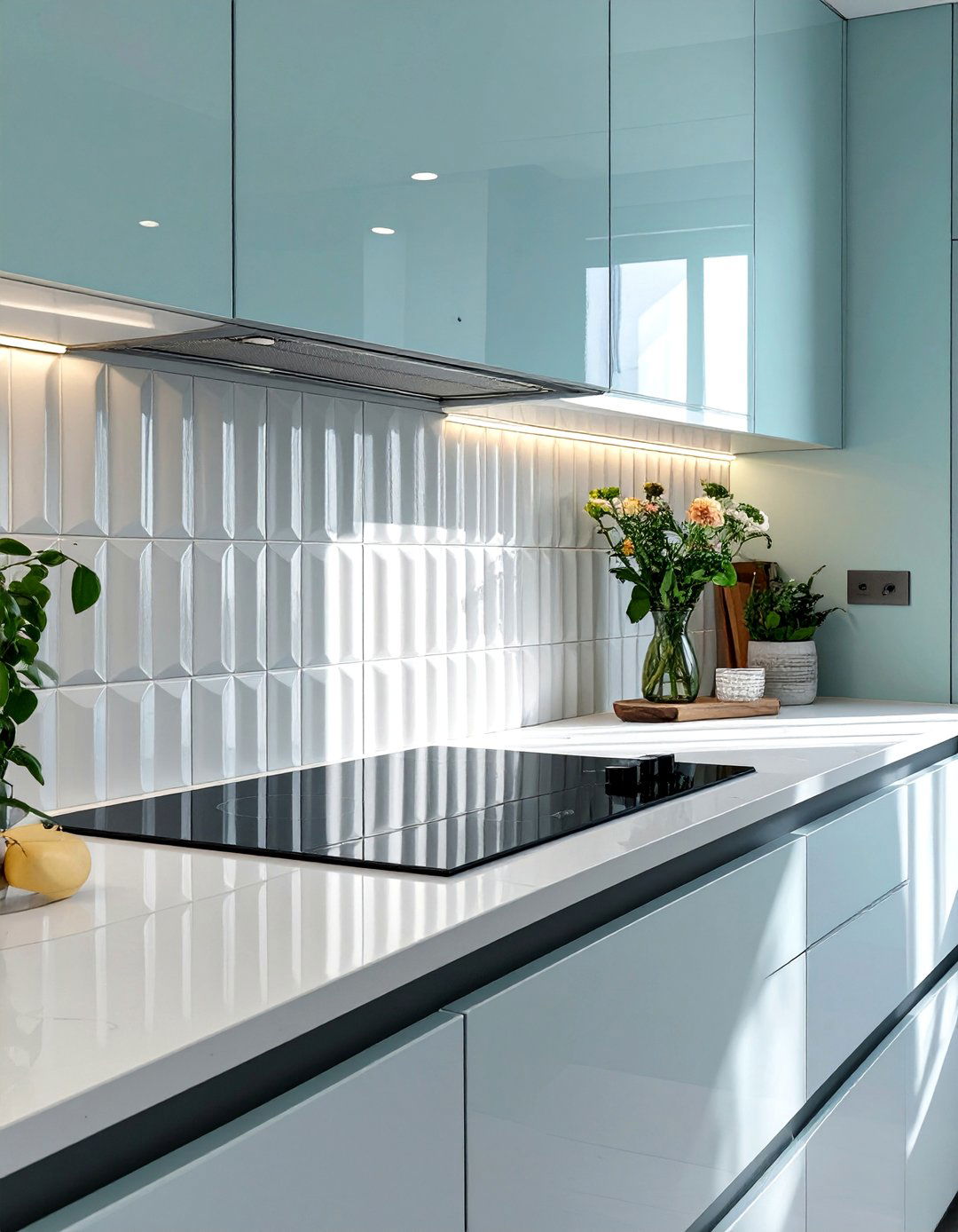 Fluted Tile Backsplash - 30 backsplash behind stove ideas