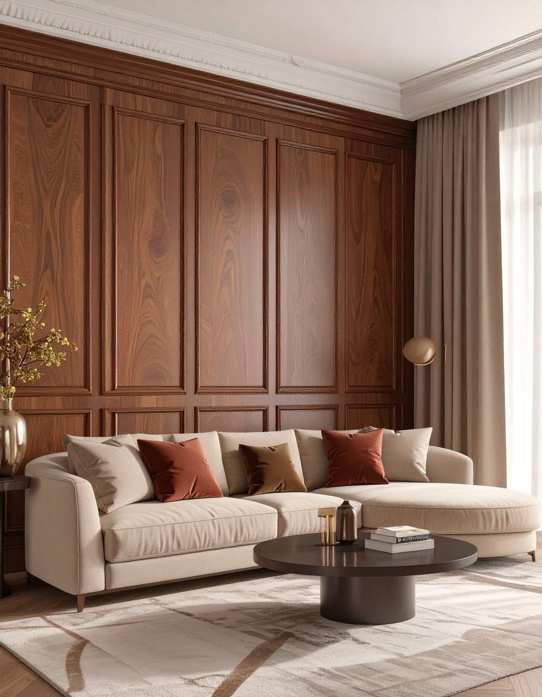 Fluted Wood Panel Accent Wall - 30 wood accent wall ideas