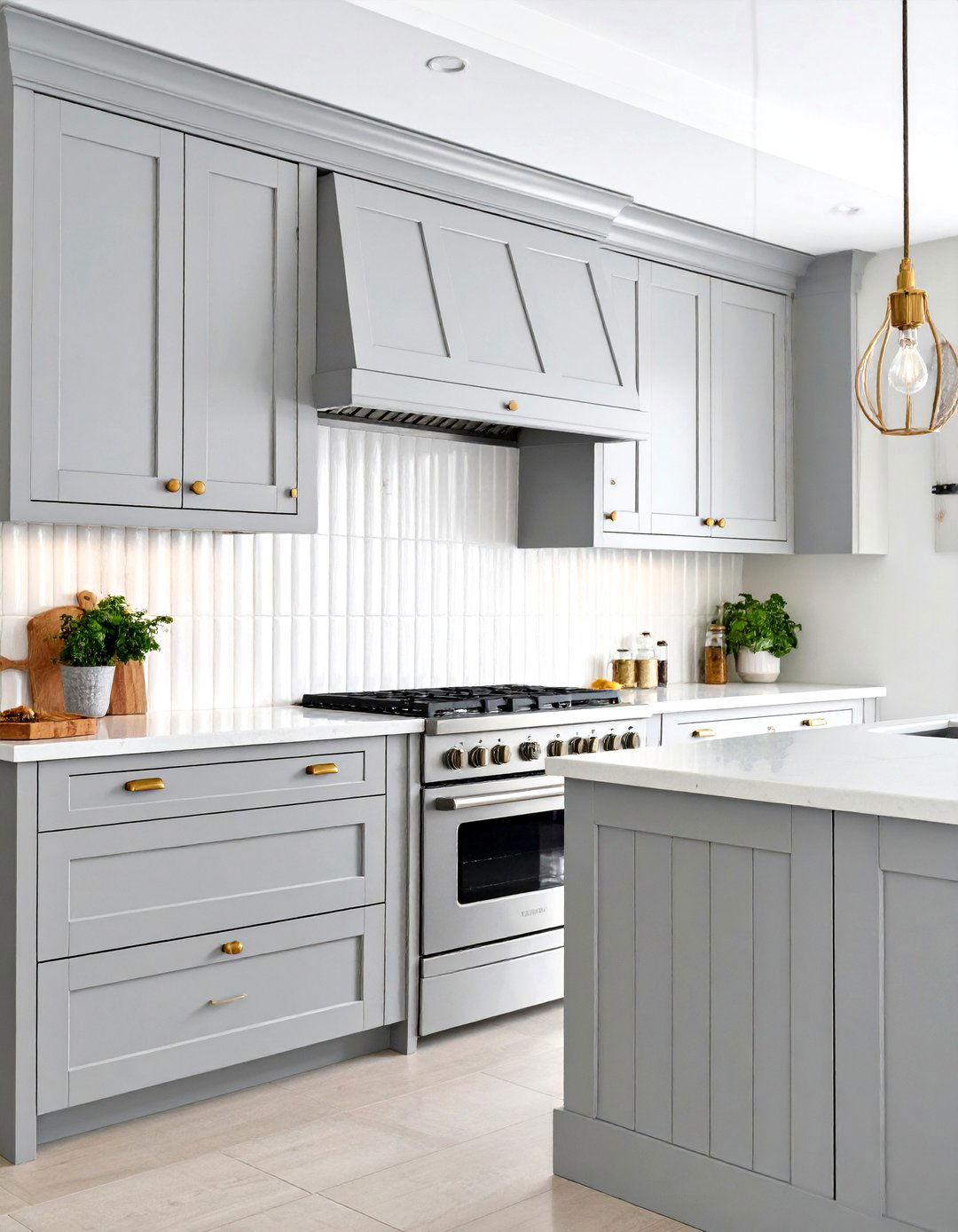 Fluted and Reeded Tile Kitchen Backsplash - 30 kitchen backsplash ideas 2025