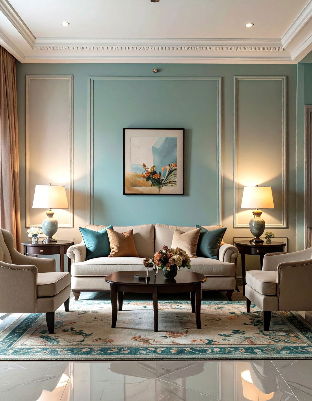 Focus on Symmetrical Furniture Arrangement - 30 simple living room ideas
