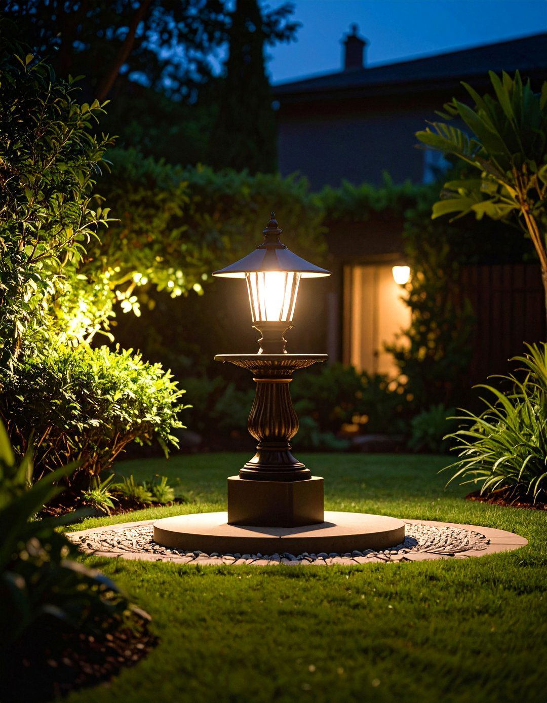 Focused Art and Statue Illumination - 30 front yard lighting ideas