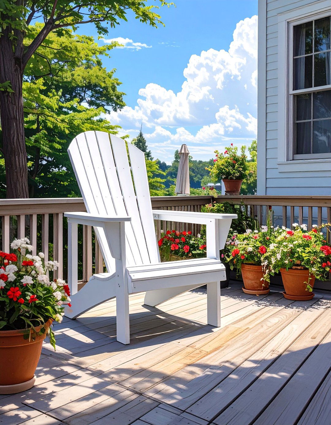 Folding Adirondack Chairs for Small Decks - 30 small deck furniture ideas