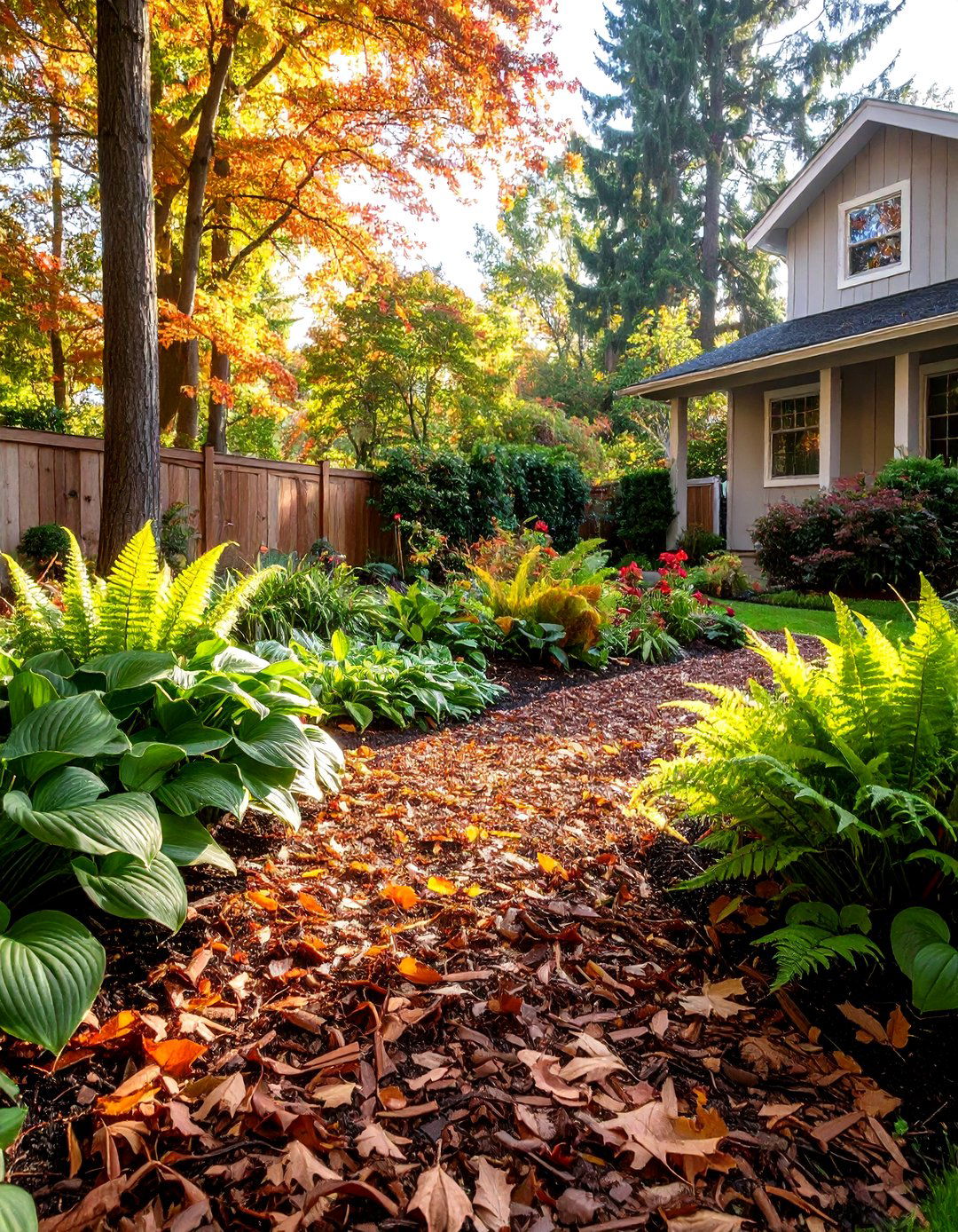 Forest Floor Natural Mulch - 30 front yard mulch ideas