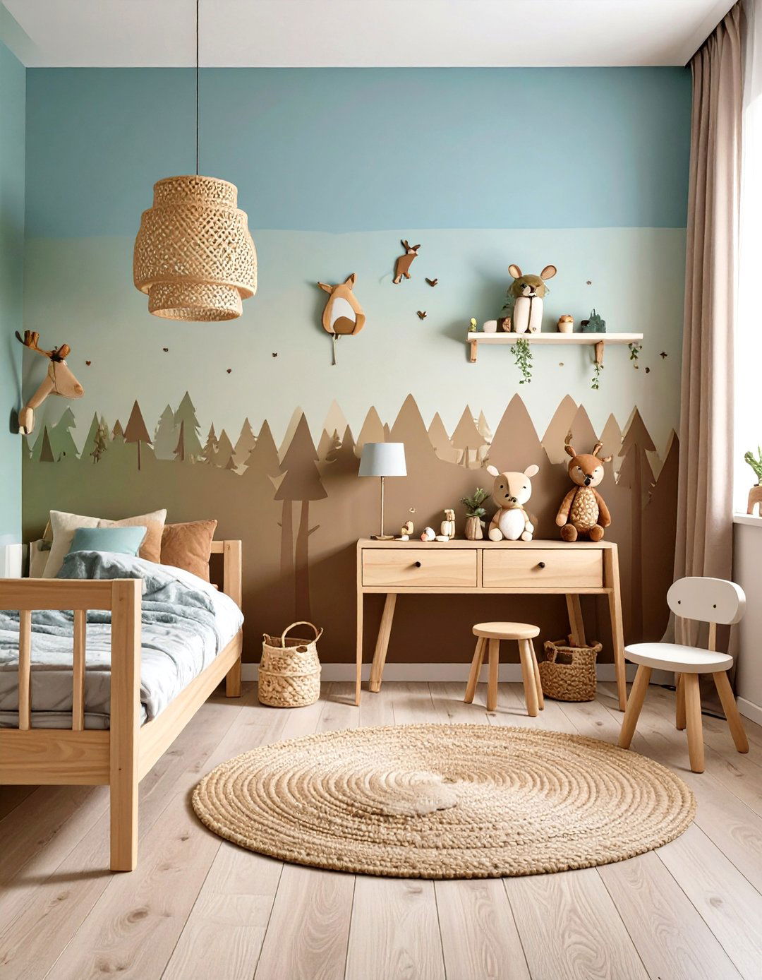 Forest Floor to Treetop Kids Room - 30 gradation in interior design ideas