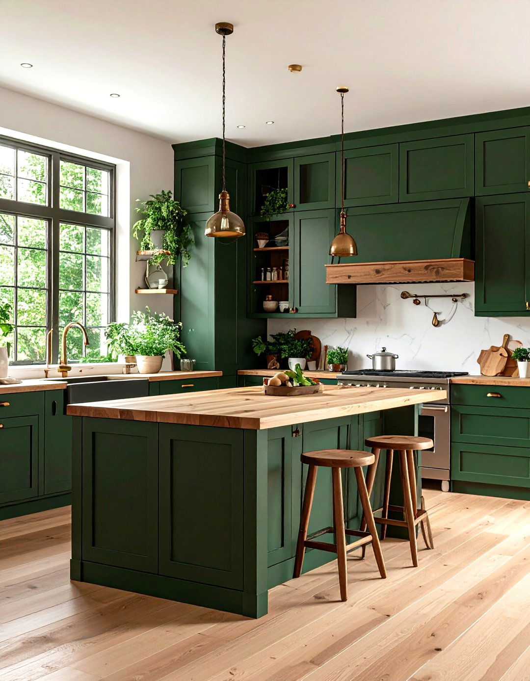 Forest Green Kitchen Cabinets - 30 kitchen cabinet color ideas