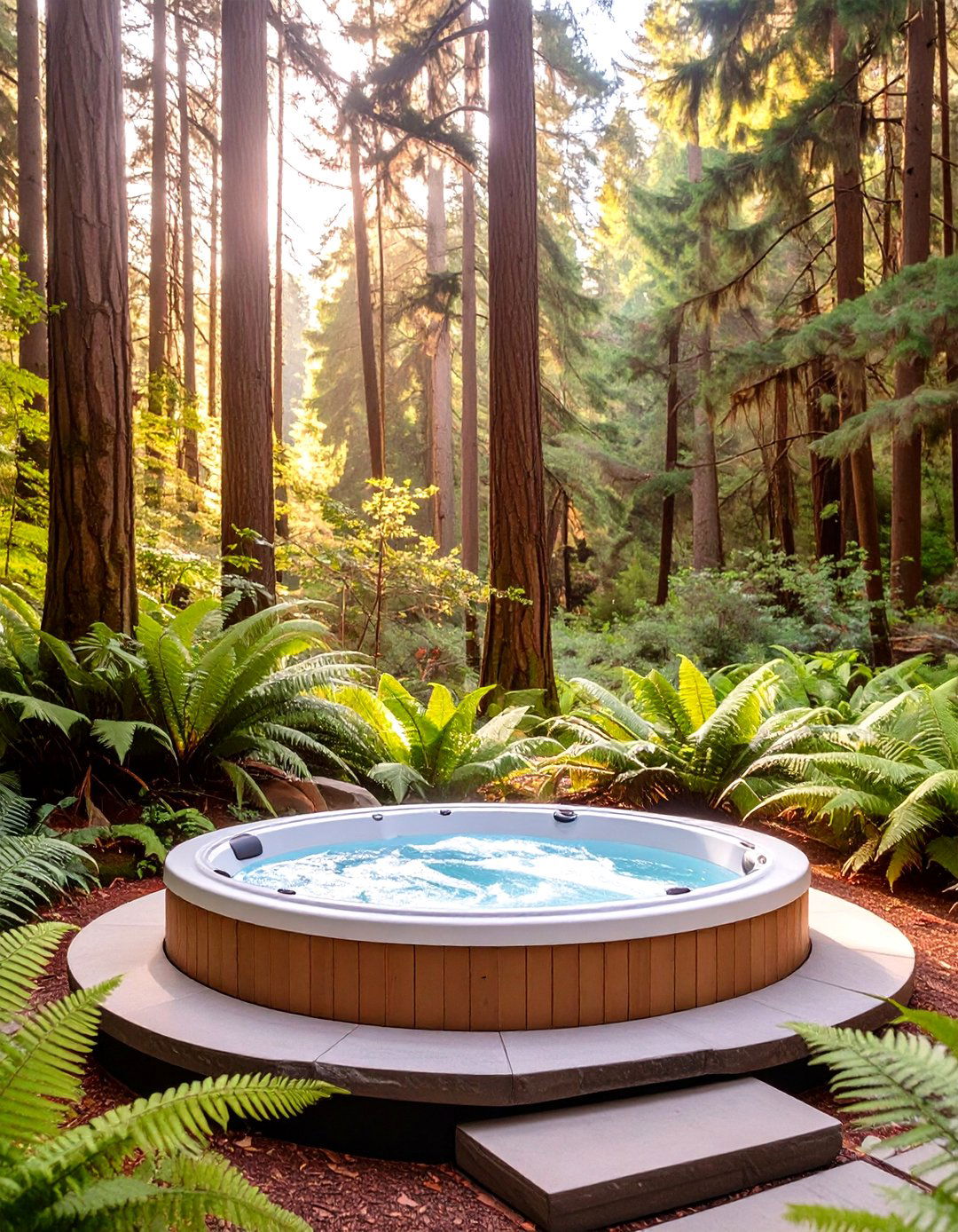 Forest Retreat Outdoor Hot Tub - 30 outdoor hot tub ideas
