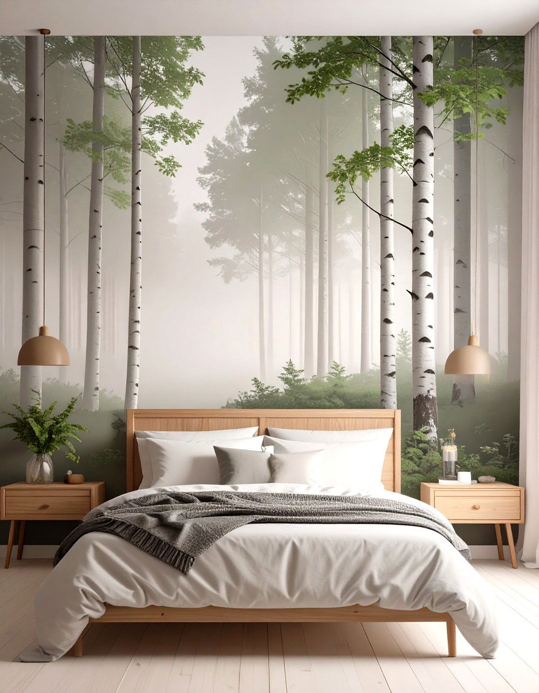 Forest or Woodland Mural Wallpaper - 30 wallpaper ideas for bedroom