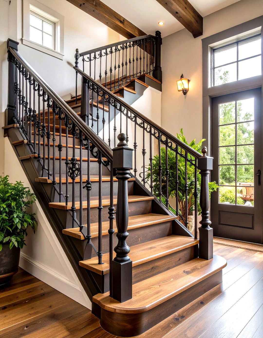 Forged Metal Railings and Banisters - 30 rustic interior design ideas