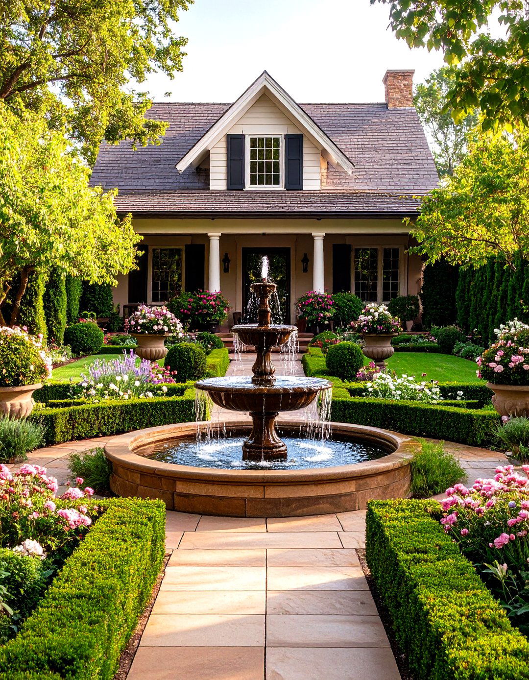 Formal Patio with Symmetrical Design - 30 patio landscape ideas