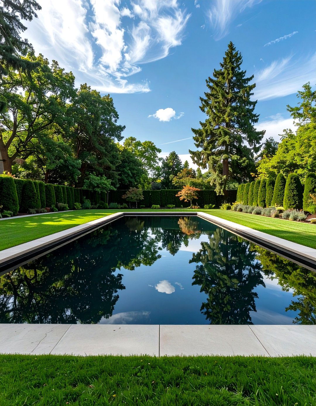 Formal Rectangular Reflecting Pool - 30 backyard water feature ideas