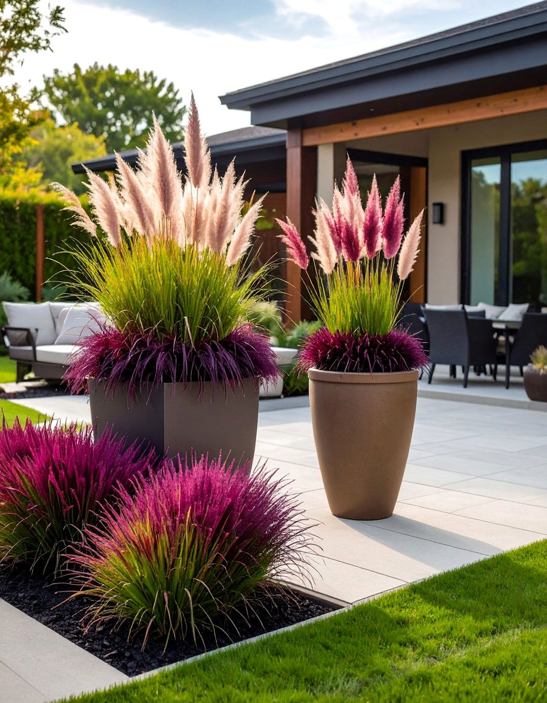 Fountain Grass for Textural Interest - 30 patio plants ideas