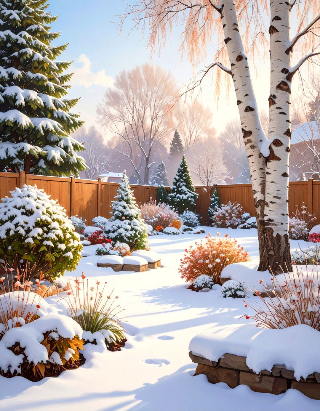 Four Season Interest Garden Visualization - 30 virtual landscape design ideas