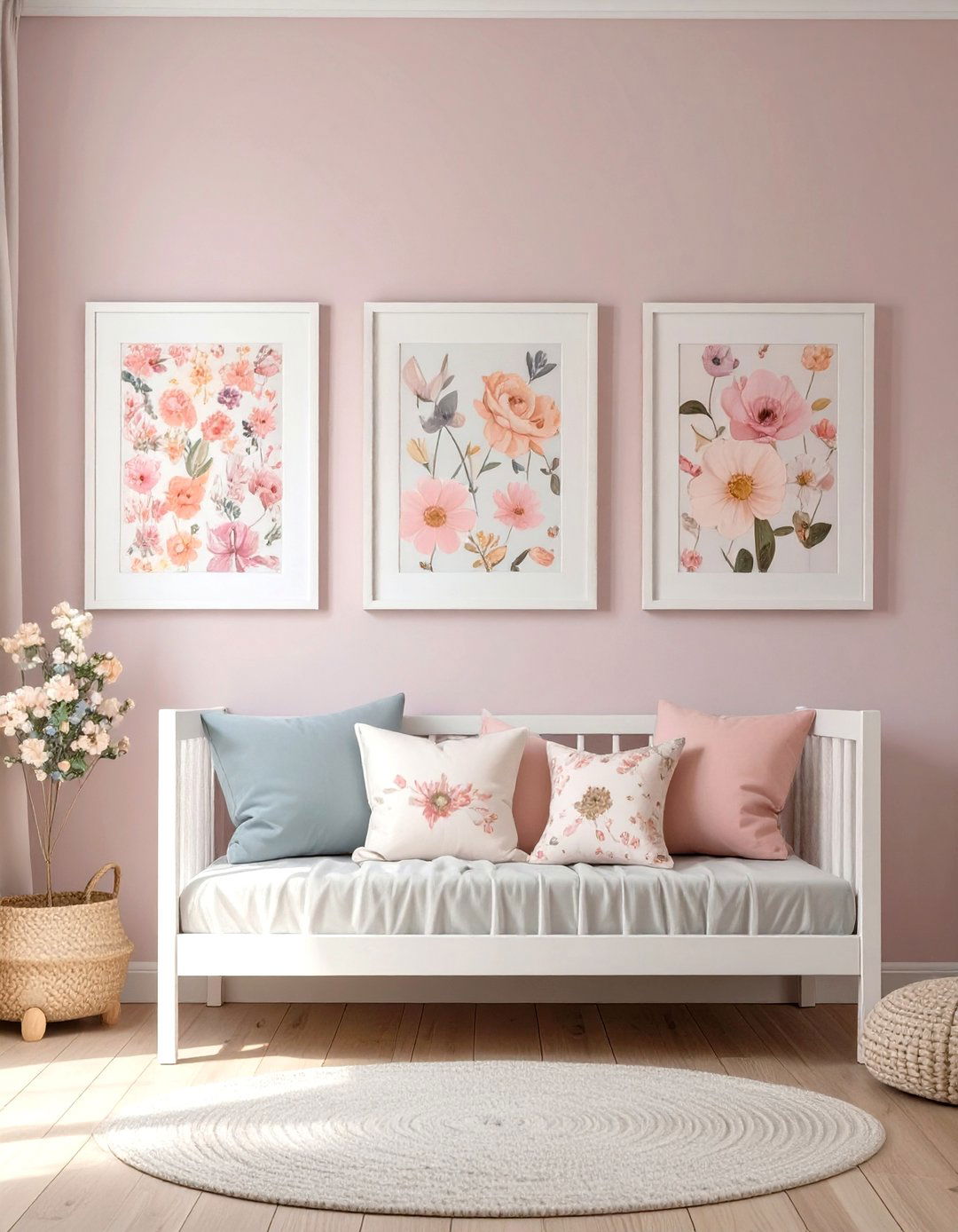 Framed Fabric Wall Art - 30 toddler girl room ideas on a budget