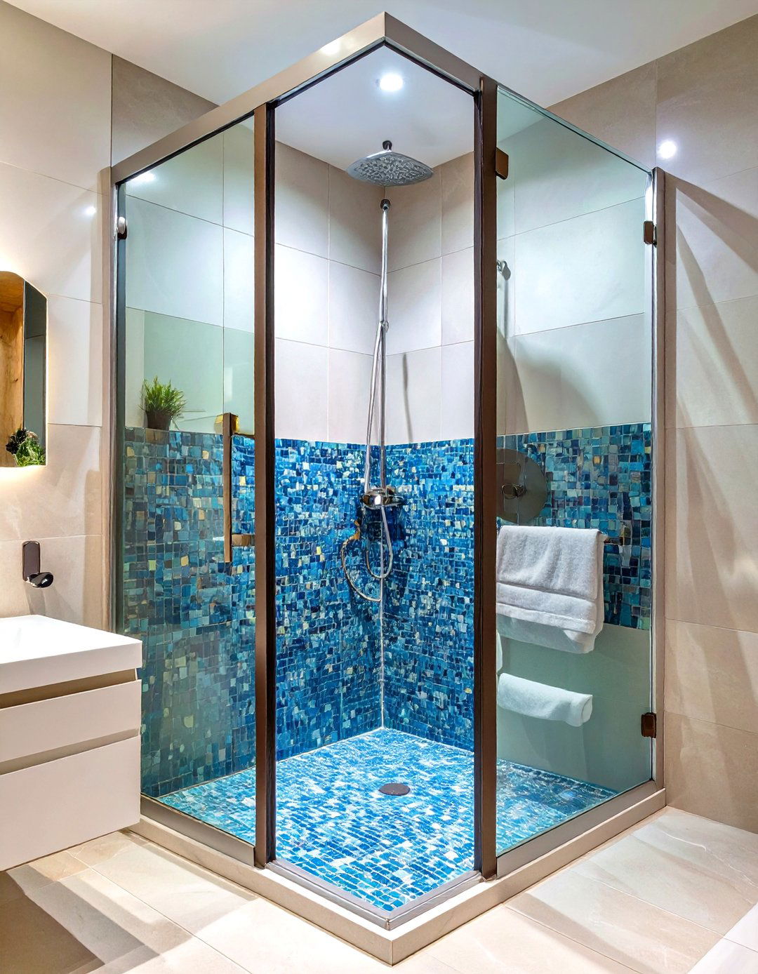 Frameless Corner Shower Enclosure - 30 shower enclosure ideas