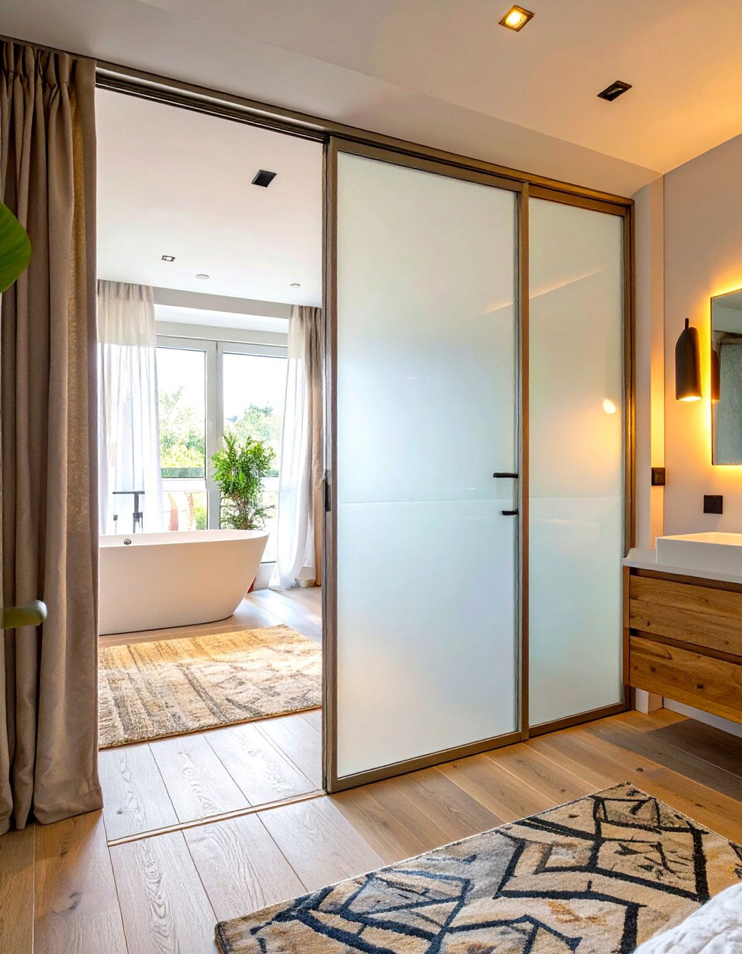 Frameless Glass Bedroom Door - 30 bedroom door ideas