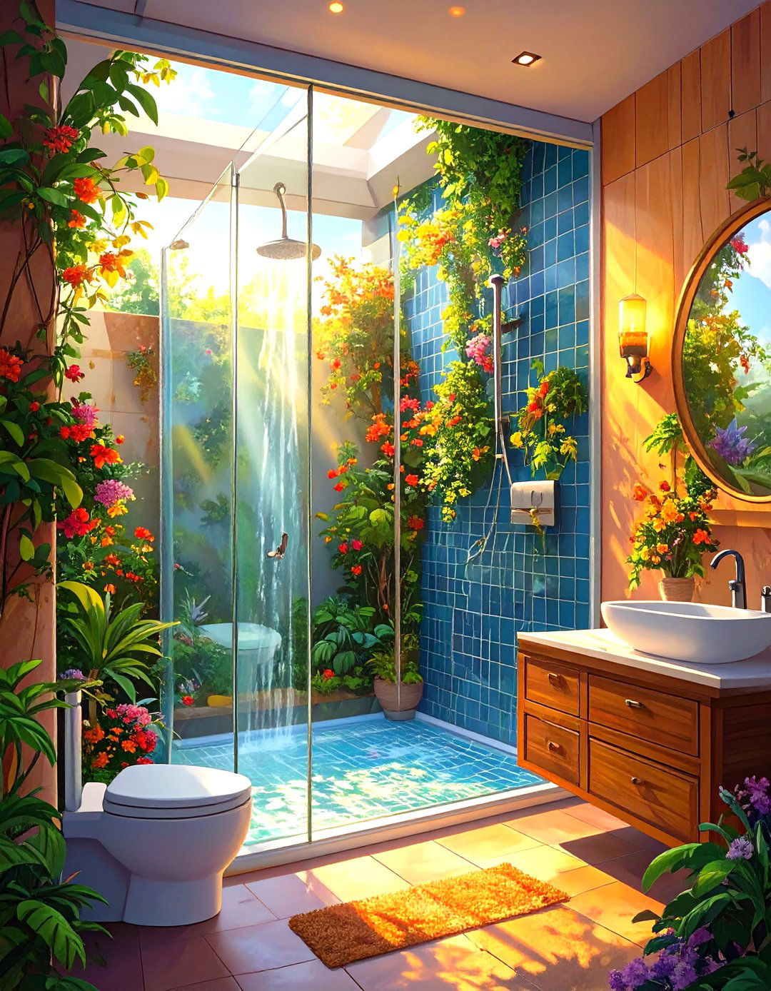 Frameless Glass Shower Doors - 30 small toilet and bathroom ideas