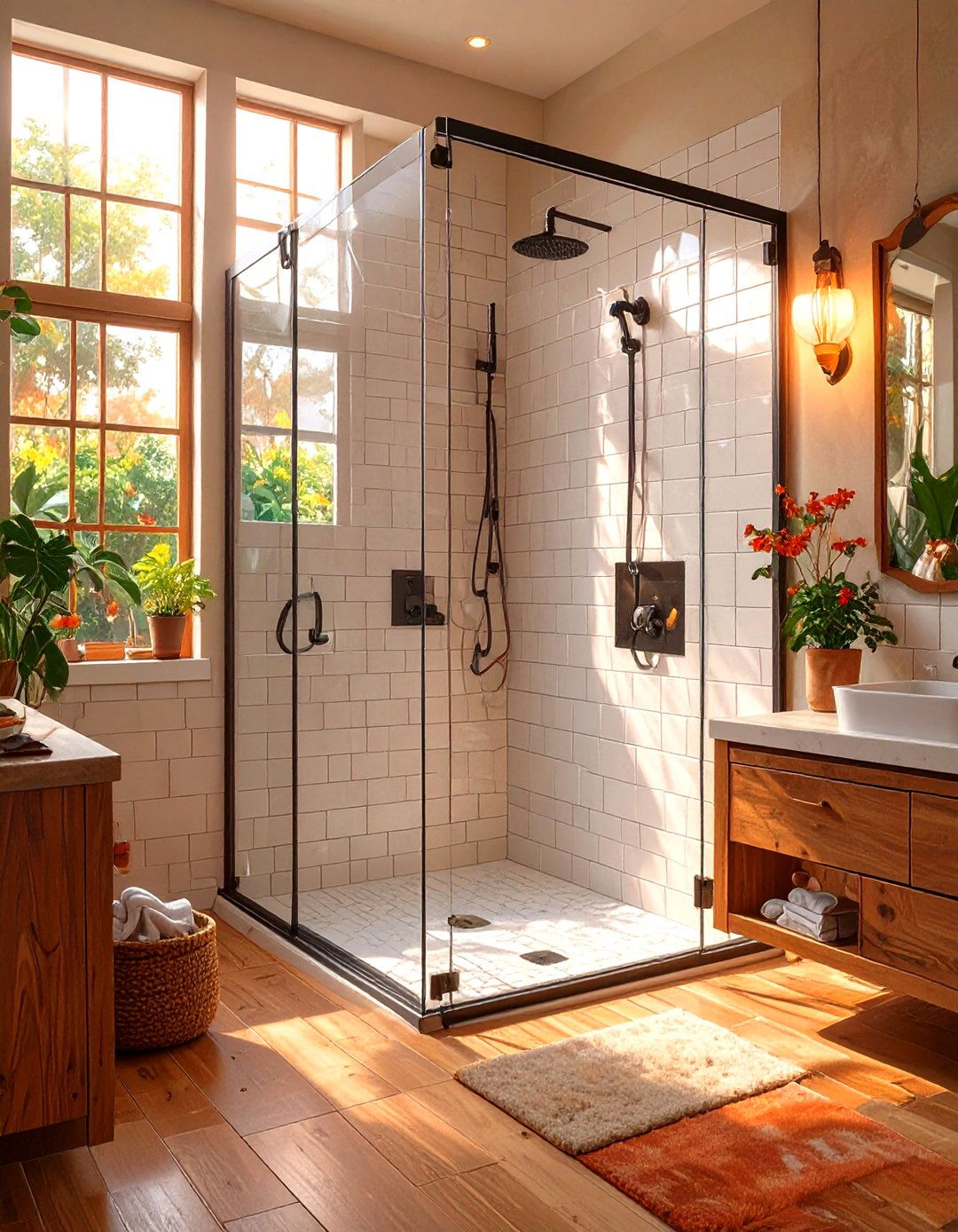 Frameless Glass Shower Doors for an Unobstructed View - 30 small bathroom remodel ideas with shower