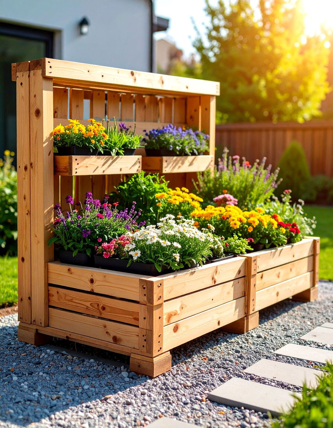 Freestanding A Frame Pallet Garden - 30 pallet garden ideas