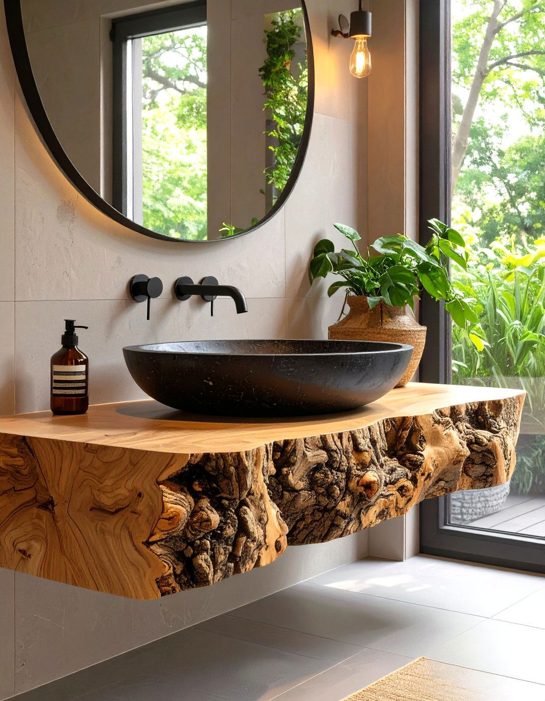 Freestanding Basin on a Slab Vanity - 30 vanity inspo ideas