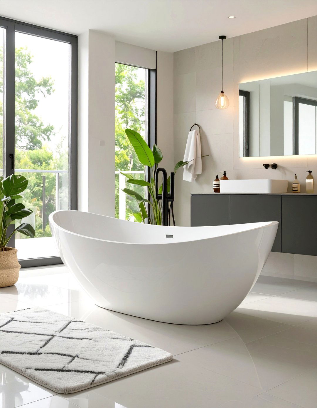 Freestanding Bathtubs in Bathrooms - 30 transitional interior design ideas