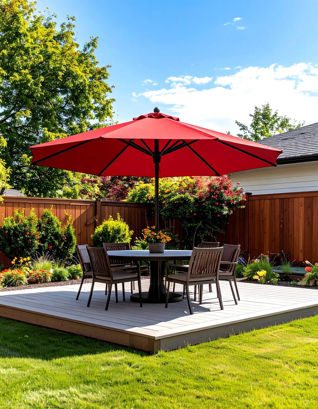 Freestanding Cantilever Umbrella - 30 patio covering ideas