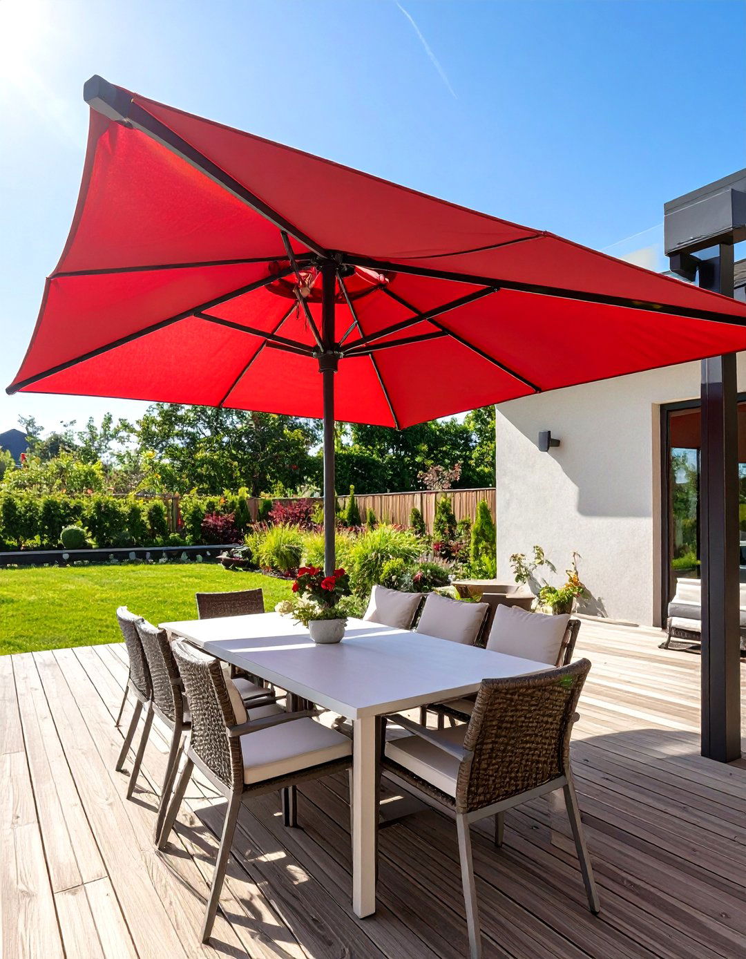 Freestanding Cantilever Umbrella - 30 deck covering ideas
