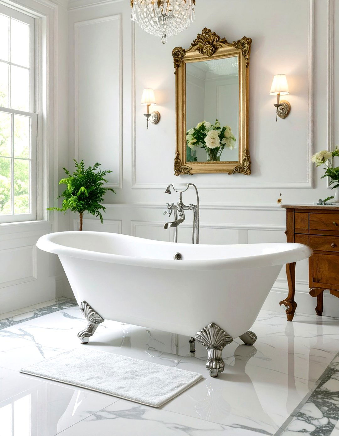 Freestanding Clawfoot Tub - 30 victorian bathroom ideas