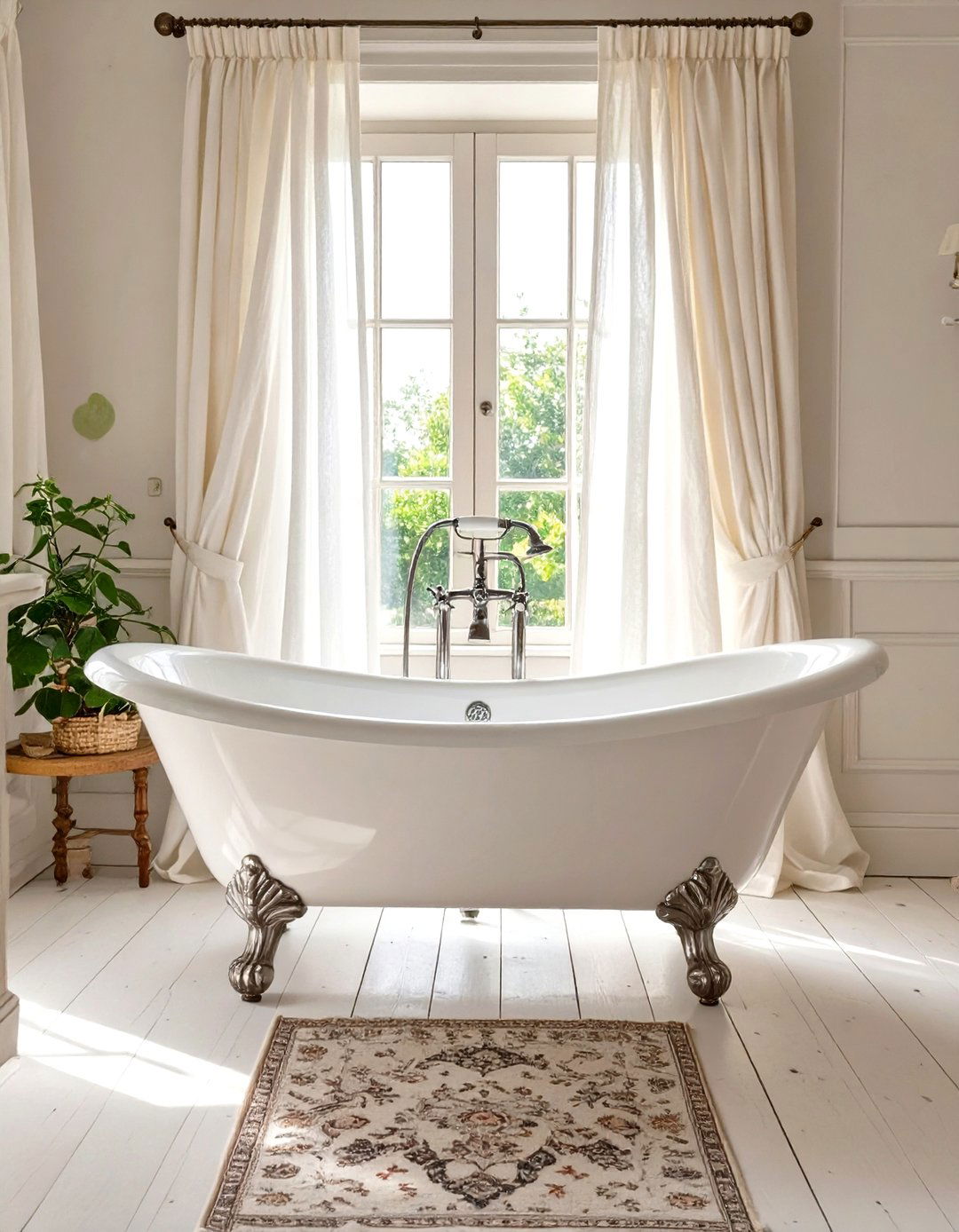 Freestanding Clawfoot Tub - 30 vintage bathroom ideas