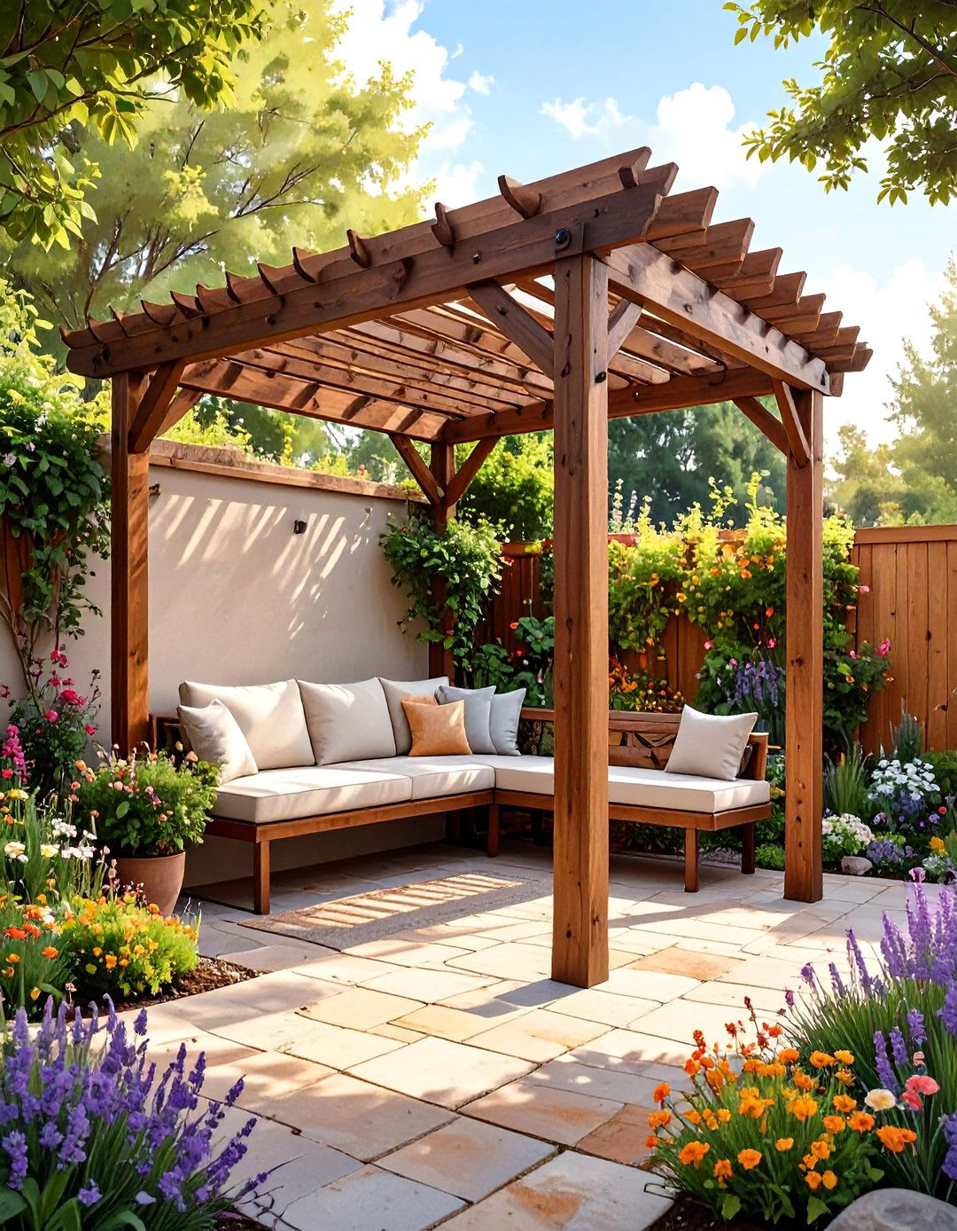 Freestanding Corner Small Patio Pergola - 30 small patio pergola ideas