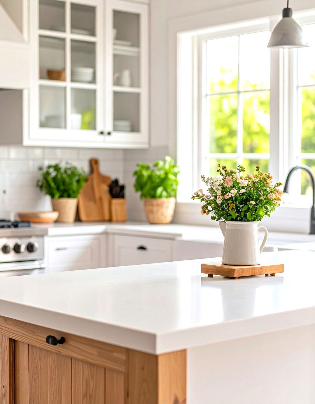 Freestanding Countertop Ladder Holder - 30 kitchen towel holder ideas
