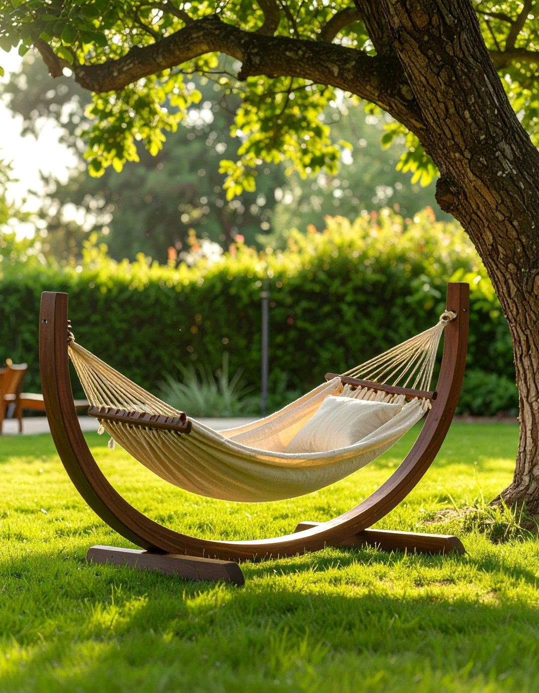 Freestanding Hammock with Stand - 30 outdoor furniture ideas