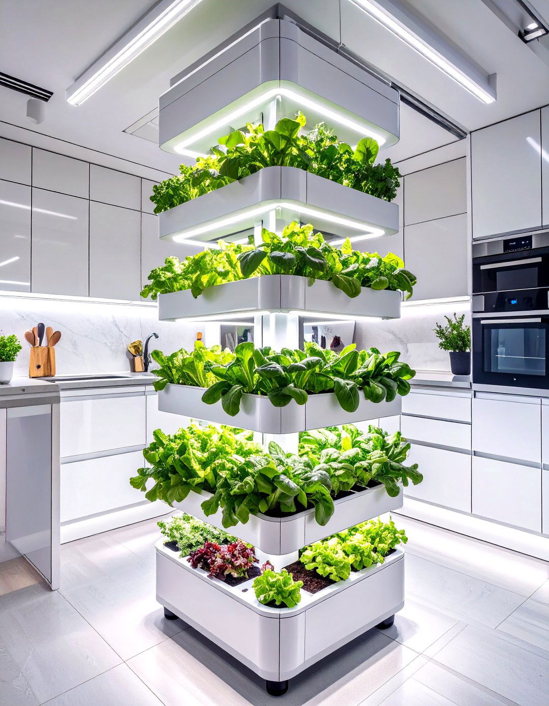 Freestanding Hydroponic Tower - 30 vertical garden ideas
