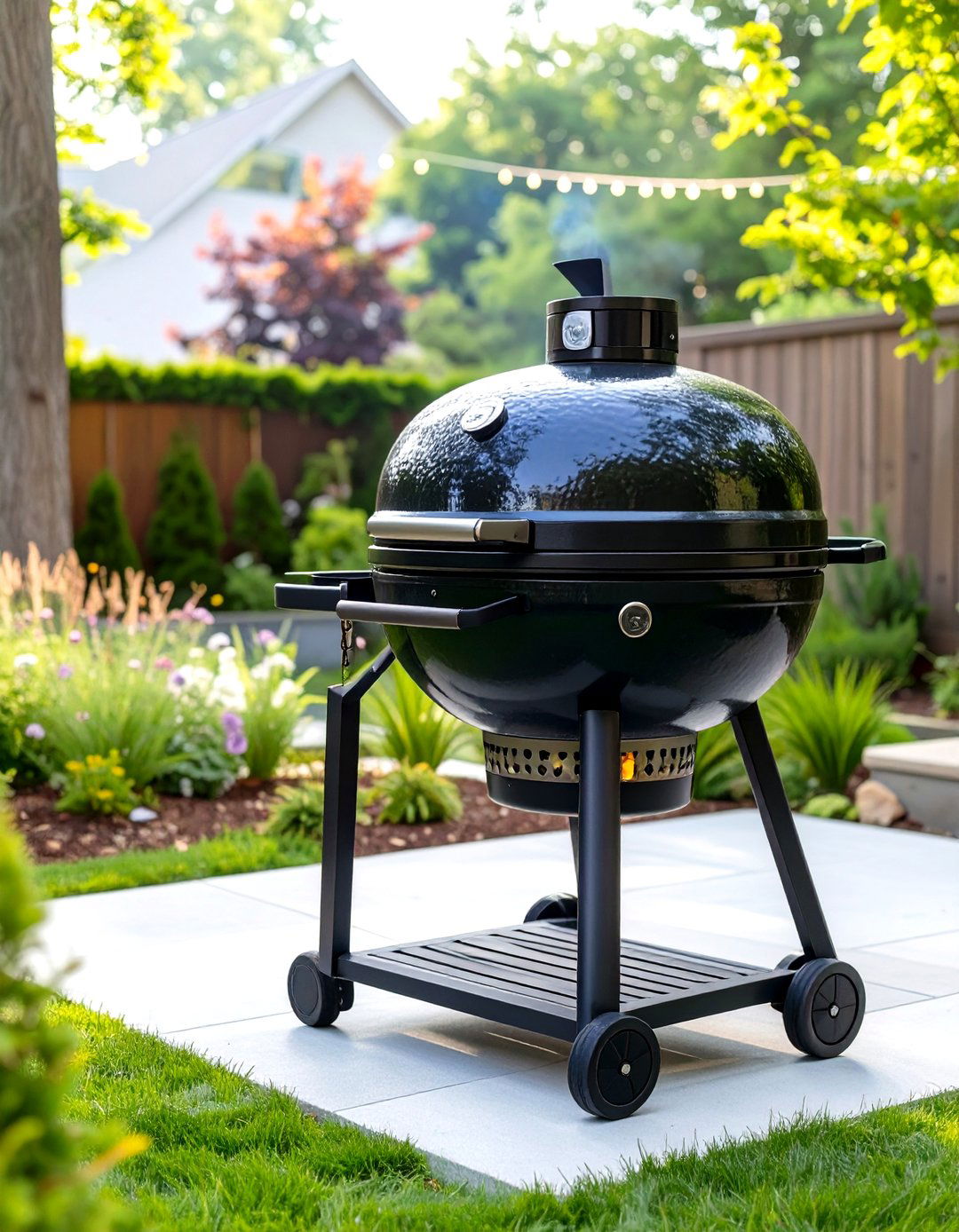 Freestanding Kamado Style Outdoor Grill - 30 outdoor grill ideas