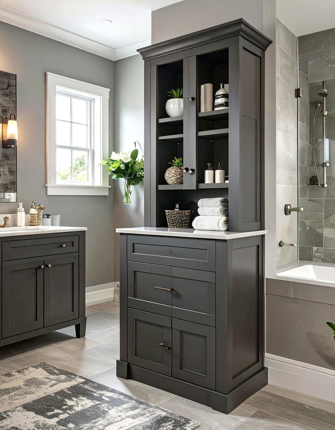 Freestanding Linen Tower Bathroom Cabinet - 30 bathroom storage cabinet ideas